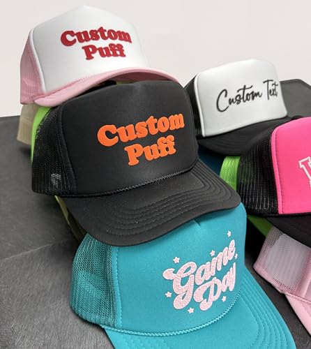 Gorra Trucker Personalizada con Texto Puff Print miniatura 2