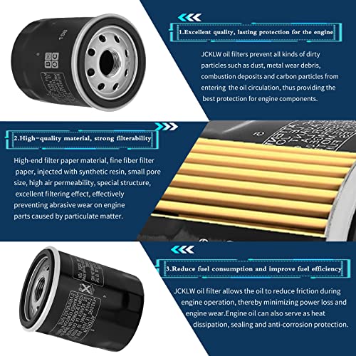 Jcklw Oil Filter 2540122 2540086 For Polaris Ranger 570 700 800 900 Crew Xp, General 1000 Rzr 570 800 900 1000, Sportsman 600 700 800 Atv, Ace 900 570 500, Rzr S 800, Rzr 4 800 900 #TOP3