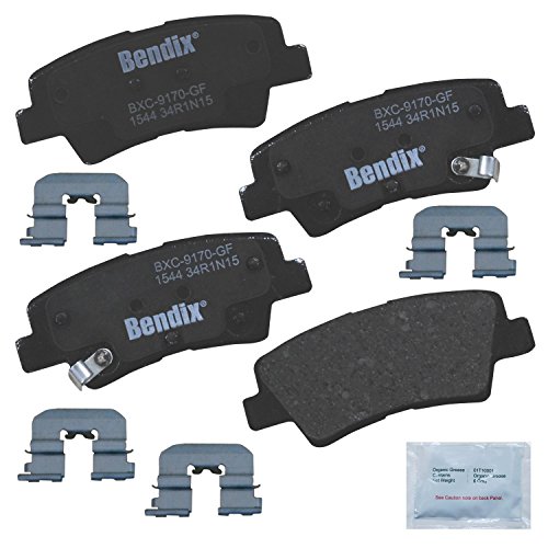 Image of Bendix Priority1 CFC1544 Ceramic Rear Brake Pads for select 2011-2014 Dodge Attitude, 2013 Hyundai Elantra GT, 2014-2015, 2017-2019 Kia Optima, 2016 Kia Optima Hybrid, 2013-2017 Rio, 2011 Rio5