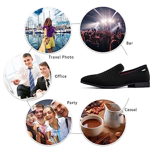 Image of Meijiana Mens Loafers Wedding Dress Shoes Slip-On Loafers for Men Tuxedo Suit Shoes
