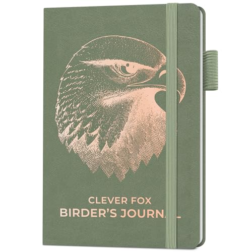 Clever Fox Birder's Journal Pocket – Bird Watcher Log Book & Nature Journal for Adults – Best Birding Lover Gifts for Men & Women – Birders Watching Notebook – Birdwatching Accessories (Cypress)