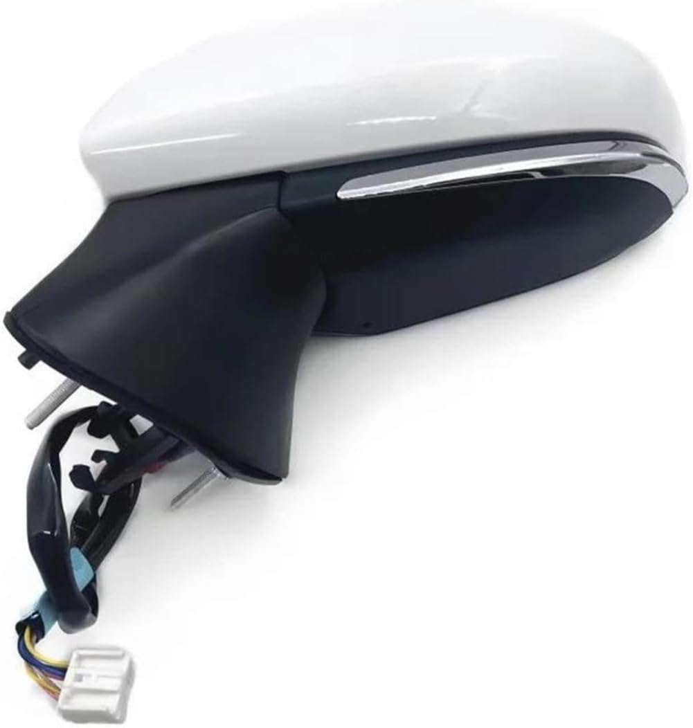 Car Blind Spot Monitoring 7 Pins Outside Door Rearview Mirror Assemblys for Toyota for Camry 2018-2024 Door Wing Mirror Assembly(7pin Left White)