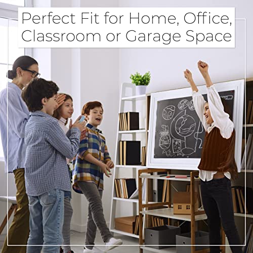 Skl Products Cork Board - 30" X 20" Large, Framed, White Bulletin Board For School, Home, Kitchen & Office Walls #TOP5