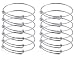 ZX Jewelry 12pcs Women's Expandable Blank Bangle Adjustable Wire Bracelet for Jewelry Making 2.4inch