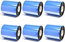 BlackDreams® Thermal Transfer Barcode Labels Ribbon(Pure Black) Premium Wax for Printer TSC, Zebra, Citzen, Datamax, Thosiba, Sato Etc. (80x300 Meter (1 inch core), Pack of 6) gallery image