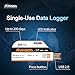 Frigga 10 Pack Temperature Data Logger Disposable Temperature Recorder 28800 Points USB Temperature Loggers Single Use High Accuracy 200 Days Cold Chain Transportation with PDF CSV Report, U1