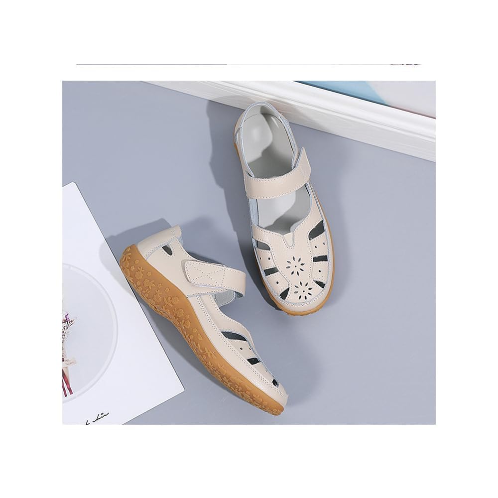 TangDao Sandalias Planas de Mujer para el verano Sandalias Casual de Mujer Sandalias de Piel de Mujer