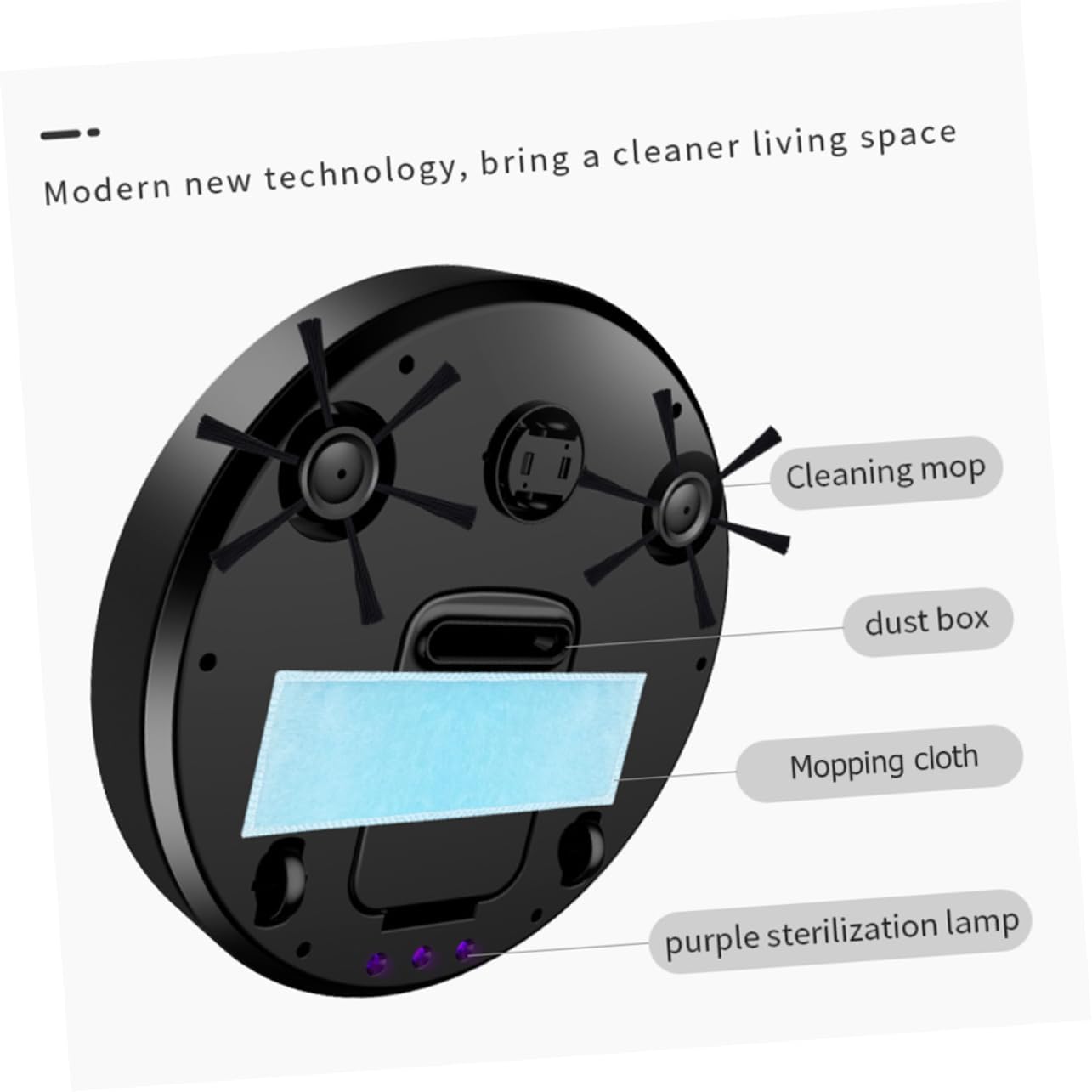ABOOFAN Automated Vacuum Cleaner Self-Emptying Feature Robotic Mopping for Homes