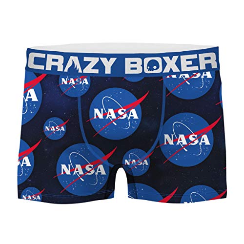 Crazy Boxers NASA Symbol All Over Print Men's Boxer Briefs Shorts XLarge...