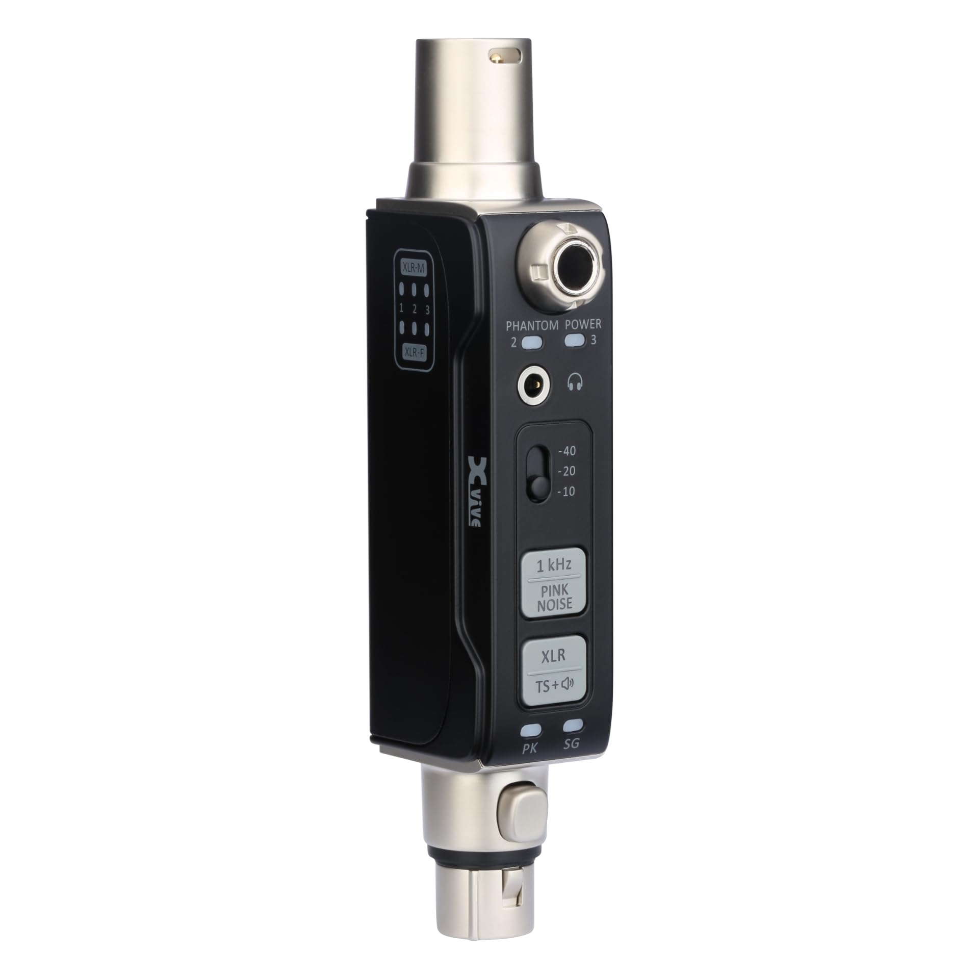 Xvive at-2 Audio Tester Pro, generatore di segnale 5 in 1 (tono 1kHz e rumore rosa), tester per cavi XLR, controllo alimentazione phantom 48V, misuratore di ingresso XLR, monitor per cuffie