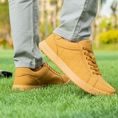 DHAEY Waterproof Golf Shoes Lightweight Spikeless Golf Sneakers Laides Golf Shoes Outdoor Walking Fitness Footwears for Women (Color : F, Size : 8.5 Women/7 Men)2