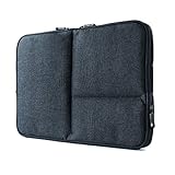 サンワダイレクト パソコンケース 13.3インチ MacBook Air/Pro 小物ポケット×3 PCケース ネイビー 200-IN050NV