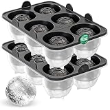 Neighbour's Friend ® Eiskugelform 2er Pack I Patent pending I Eiswürfelform rund Platinsilikon für den ultimativen Genuss I Große Eiswürfel rund