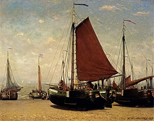Peinture sur Toile Mesdag 60x90cm pour remplacer un mur vide par une décoration d'art moderne