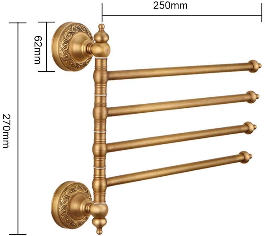 Porte-serviette mural or pour optimiser le rangement - 2