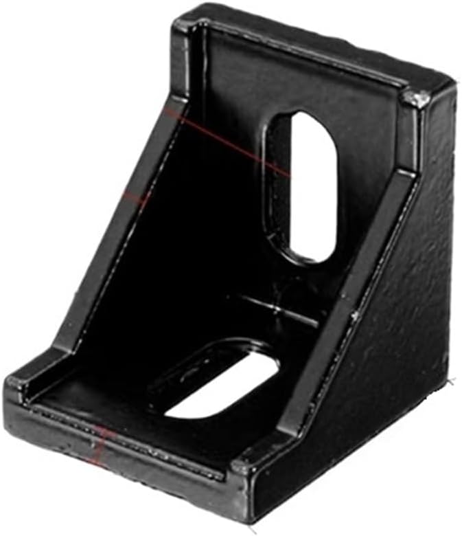 4pcs 2020 2028 3030 3060 4040 Black Corner Fittings Angle Aluminum L-Shaped Connector Bracket Fasteners Matching Industrial Aluminum Profiles(6060)