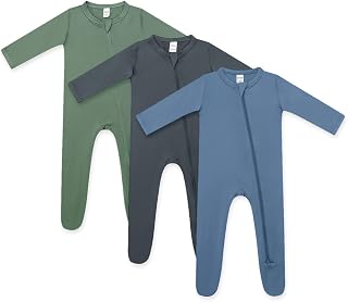 Bamboo Baby Footed Pajamas 2 Way Zip Front, Sleep 'N Play Footies, 0-24 Months
