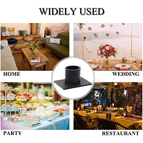 Huangxin Black Taper Pillar Candle Holders, Set Of 4 Candlestick Holder Centerpieces For Home Decoration, Wedding Anniversary, Party, Housewarming Gifts #TOP3
