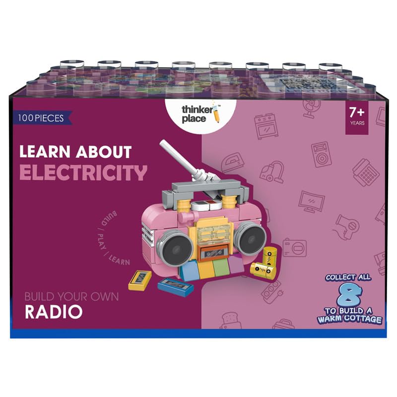 Image of STEM Home Appliance Radio Building Blocks Set (91 Pcs) | DIY Kitchen & Pretend Play Toy for Kids 6+ Years (Boys & Girls) | Educational Role Play Creativity Toy