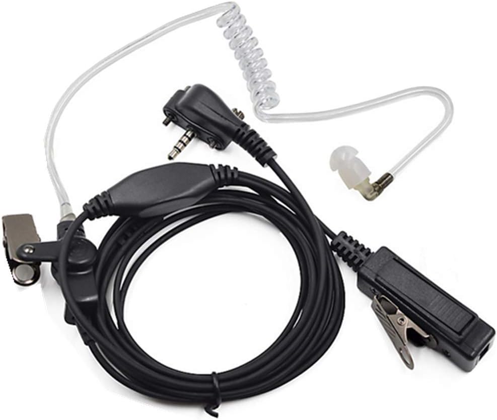 Trdio Covert Acoustic Tube Bodyguard Earpiece Headset with Mic for Yaesu Vertex Standard VX-230 VX-231 VX-298 VX-350 VX-351 VX-180 EVX-531 Two Way Radio Walkie Talkie