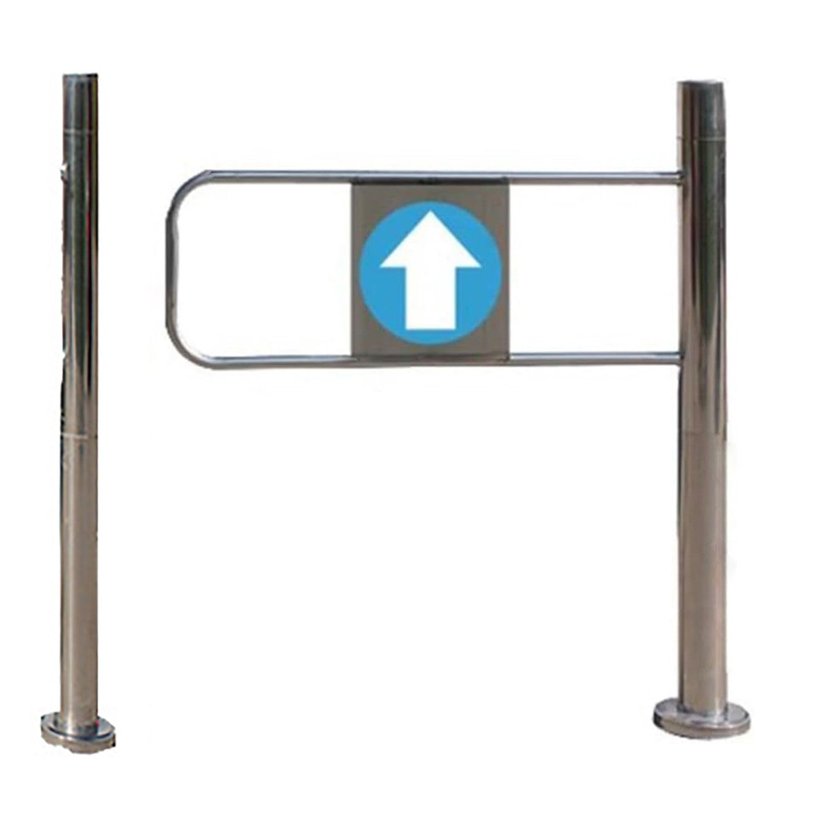Puerta torniquete de acero inoxidable para s y fábricas. Control de acceso mejorado (100 x 97 cm) ideal para parques y pasillos