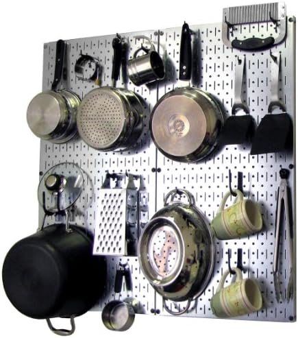 Wall Control Kitchen Pegboard Organizer Pots and Pans Storage Rac...