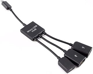 3 in1 Multi-Function Dual Micro USB Host OTG Hub Adapter Cable Male to Female Dual Micro USB 2.0 Host OTG Hub Adapter Cable