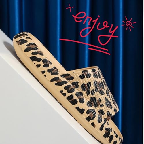 Product Title: Women's Cloud Pillow Slides Thick Sole Open-Toe Sandals Leopard Non-Slip Slippers for Indoor & Outdoor3