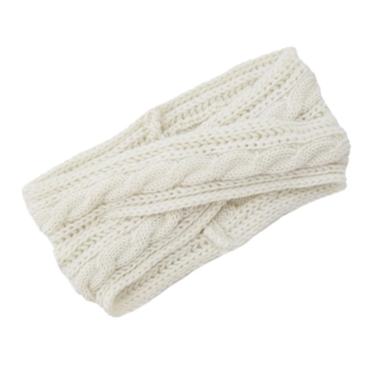 Didiseaon 6pezzi Fasce Per Lana Tricotata Fascia Donna Elegante Con Design Incrociato Accessori Maglia Per Inverno Nero Bianco e Argento