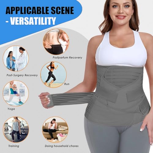 Image of 3-in-1 Postpartum Belt After Delivery - Abdominal Belt for Women Tummy Control | Pregnancy Belts After Delivery | Maternity Belt After C-Section | Abdominal Binder for Post Pregnancy Recovery (Universal) (Beige)