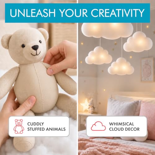 Image of Fairfield The Original Poly-Fil, Premium Polyester Fiber Fill, Soft Pillow Filler, Stuffing for Stuffed Animals, Toys, Cloud Decorations, and More, Machine-Washable, 12 lb Box
