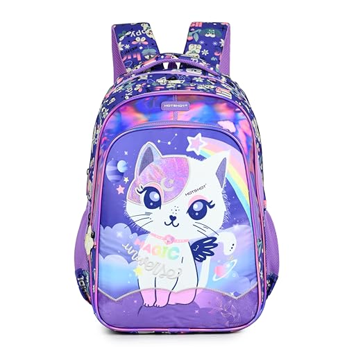 Image of HOT SHOT UNIVERSE CAT 1822|school bag for girls|bag for girls |kids school bag|18 INCH|water resistant|32L kids backpack