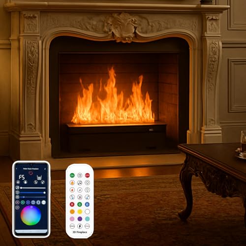 3D-Wasserdampfkamin,Elektrischer Zerstäubungskamin Mit 9 Einstellbaren...