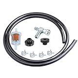 Hipa 33/64' Fuel Tank Shut Off Valve + Fuel Filter for MTD Troy Bilt Toro Craftsman Generac Portable Generator Lawn Mower Snow Blower