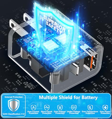 Image of [Apple MFi Certified] iPhone 17 16 Charger Fast Charging, Stuffcool 4Pack 60W Dynamic Power Adapter Dual Port USB C Charger PD&QC Type C Wall Charger + 6FT Type C Cable for iPhone 17 /17 Pro /16 /15 /iPad