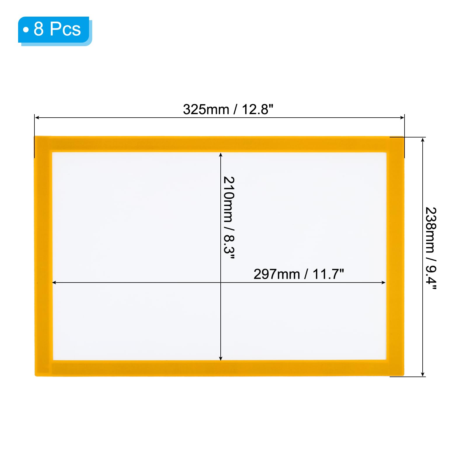 6 Cornici Magnetiche Per Frigorifero - Portafoto DIY 8.8x8.3 Cm - 6 Colori - Per Superfici Metalliche - Idea Regalo - Foto 8