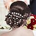 48 Pack 5 Styles Wedding Bridal Hair Pins Hair Accessories Gift, Prom Pearl Rhinestone Hair Pins Crystal Flower Hair Clips Hair Jewelry for Brides Women