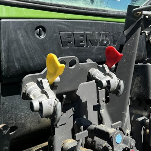 Staubkappe für Kupplungskopf Deckel Rot Gelb Druckluftkopf Ersatzdeckel Standard Kappe LKW Traktor (10er Set (5x Gelb & 5x Rot))