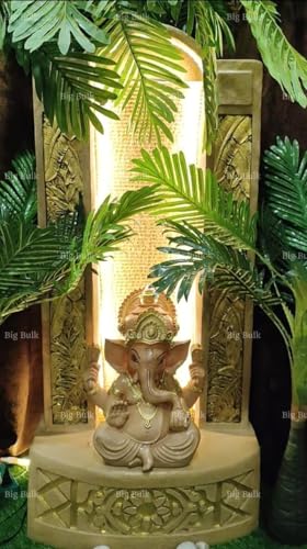 Image of Big Slate Buddha Fountain for Living Room Home Decor Garden Decoration and Drawing Room (Stone Ganpati Slate)