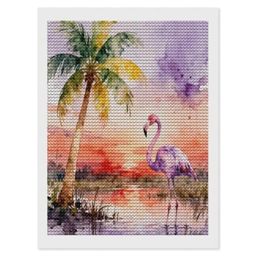 Kits de arte de diamantes para decorar tu salón con flamencos 5D FekiLoot