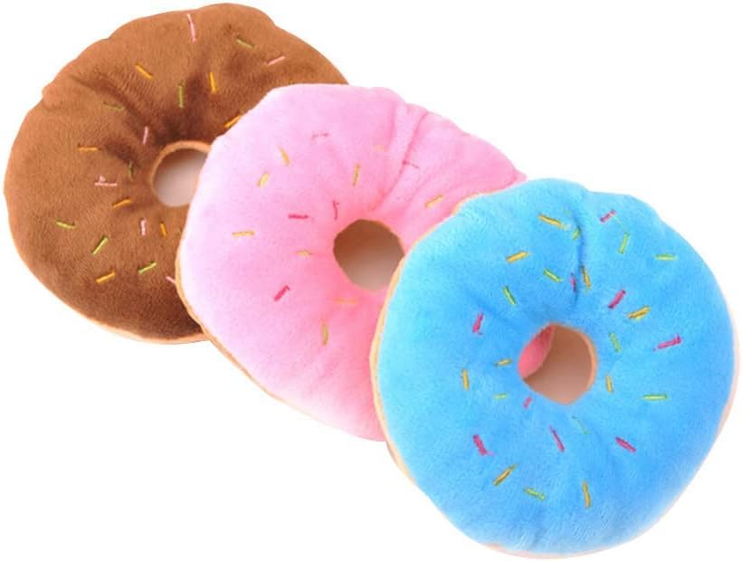 Juguete mordible donut multicolor para perros y gatos