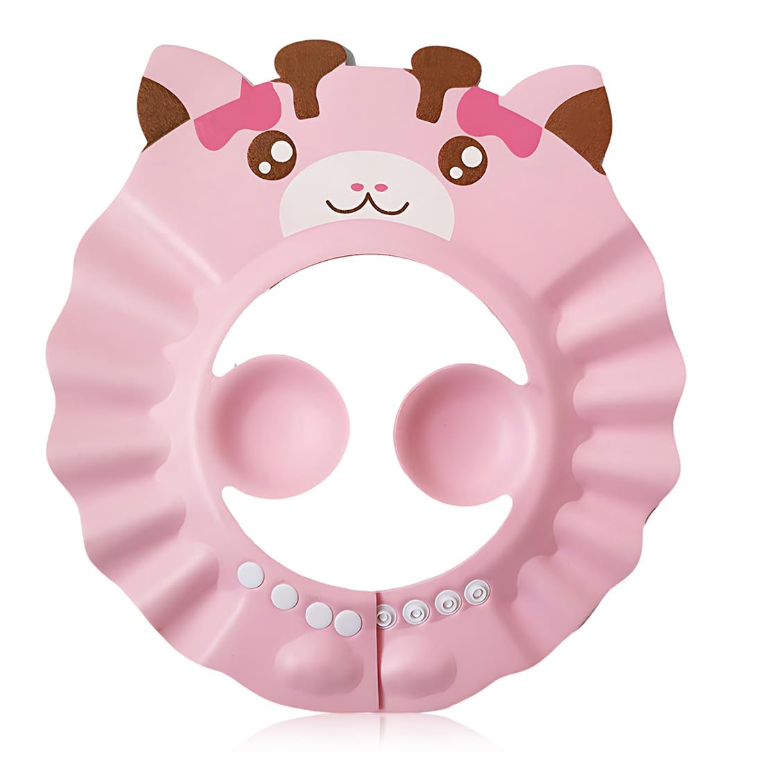 1 Stück Baby-Duschkappe, Verstellbare Kinder-Sonnenschutzmütze und Schwimmkappe, Geeignet zum Schutz von Augen, Ohren und Gesicht beim Haarwaschen (Rosa)