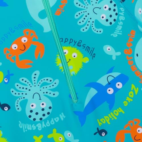Image of HUAANIUE Toddler Boy Swimsuit Rashguard One-Piece Swimwear 0-6 Years