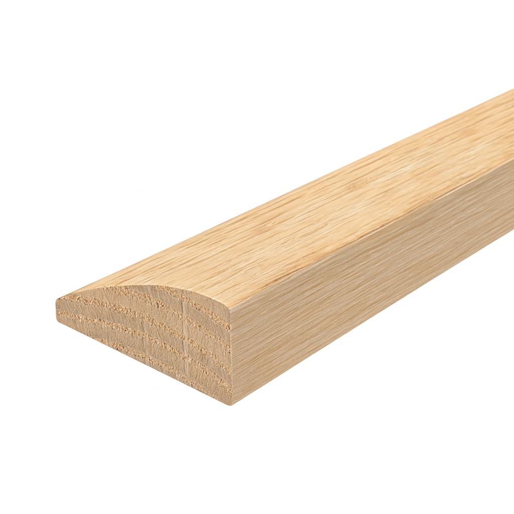 36" Red Oak Butt Edging/Reducer – 3/4" Thick x 1-3/4" Wide Unfinished Solid Oak Transition Strip with Installation Holes – Flooring Trim for Hardwood,