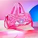 Hello Kitty Sports Duffel Bag - Pink, Cartoon Pattern - 14.9x7.8x7.8 inches - Adjustable Shoulder Strap - Zipper Closure - Carrying Handles - Perfect for Girls, Teens, or Women