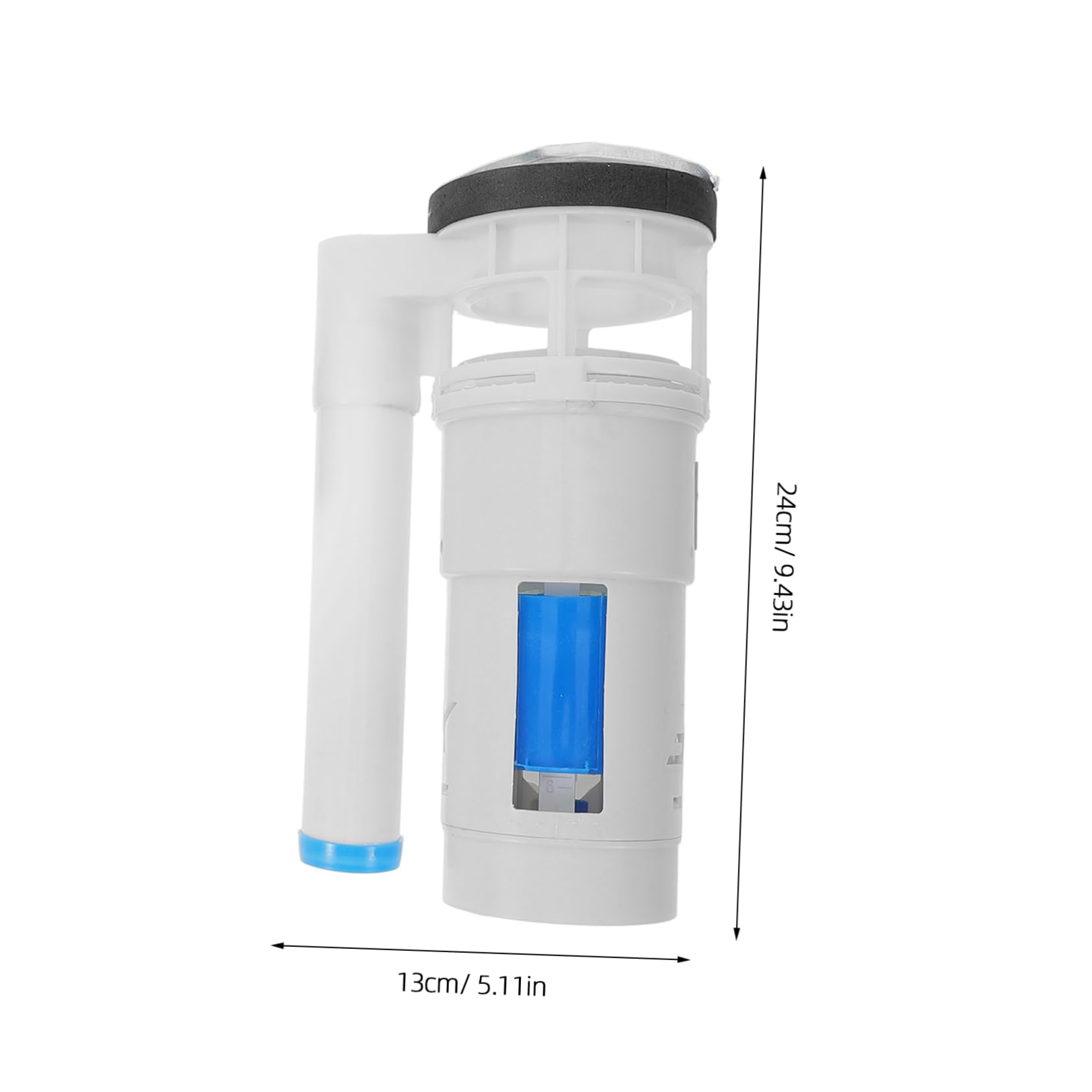 Kit de Válvula para Tanque de Inodoro Repuesto Completo con Válvula de Entrada y Descarga Botón de Doble Descarga Instalación sin Herramientas Control de Agua para Wc Estándar