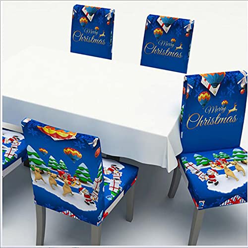 5st Kerst Stoelhoezen Kerst Tafelkleed Stoel Back Covers Keuken Stoelhoezen voor Feestelijke Kerst Decoratie… - Afbeelding 4