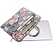 MOSISO Laptop Shoulder Bag Compatible with MacBook Pro/Air 13 inch, 13-13.3 inch Notebook Computer, Canvas Rose Carrying Briefcase Handbag Sleeve Case Cover, Gray