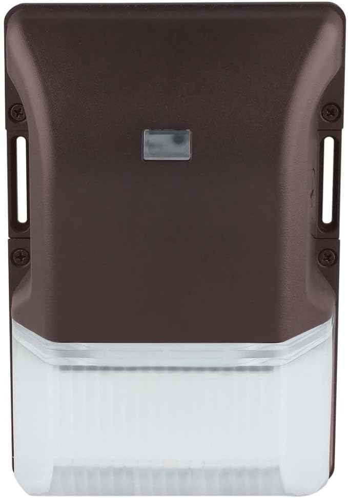 Nuvo 65/748 20W Outdoor LED Small Wall Pack, Dusk to Dawn, CCT-Selectable 3000K/4000K/5000K, Bronze