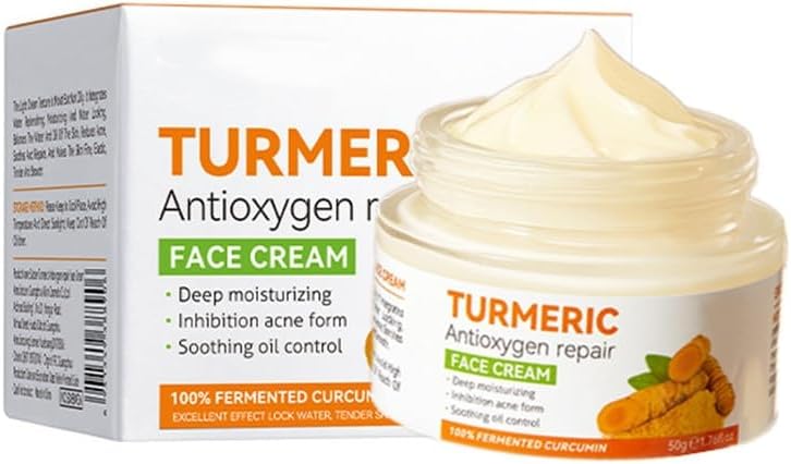 Creme facial de cúrcuma gcdat com vitamina C, 50 g